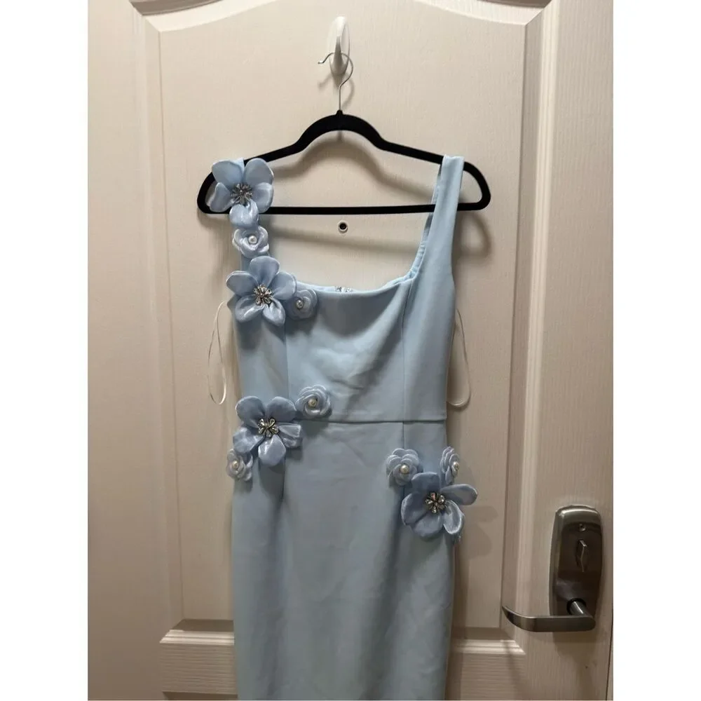 Elliatt Chantelle 3D Midi Dress Blue weddings parties evening events size M NWT - Picture 8 of 8